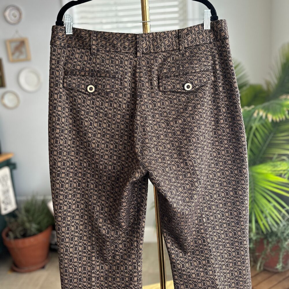 Cabi Director Trouser Style #4505 - Brown & Black Gold Print Sz 14 - Picture 12 of 16